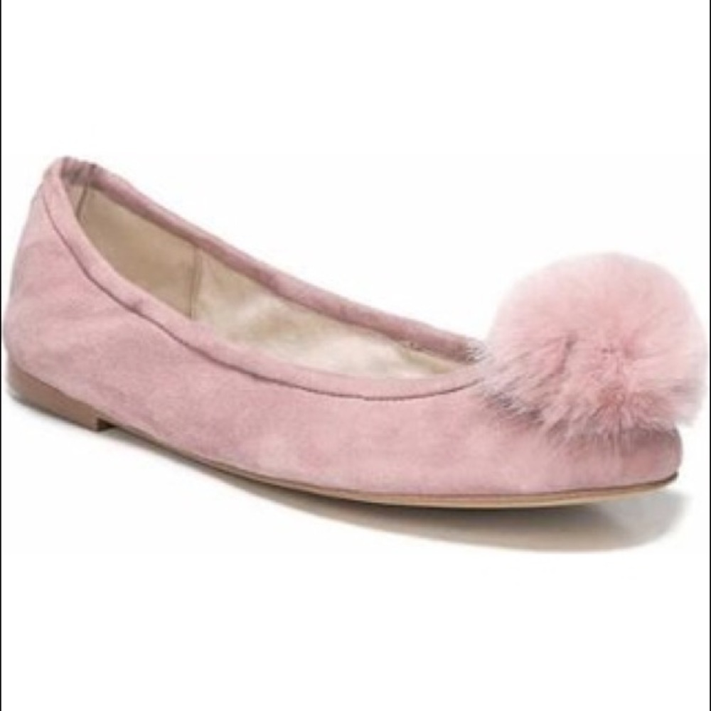 Sam Edelman “Farina” Pink Pom Pom Flats